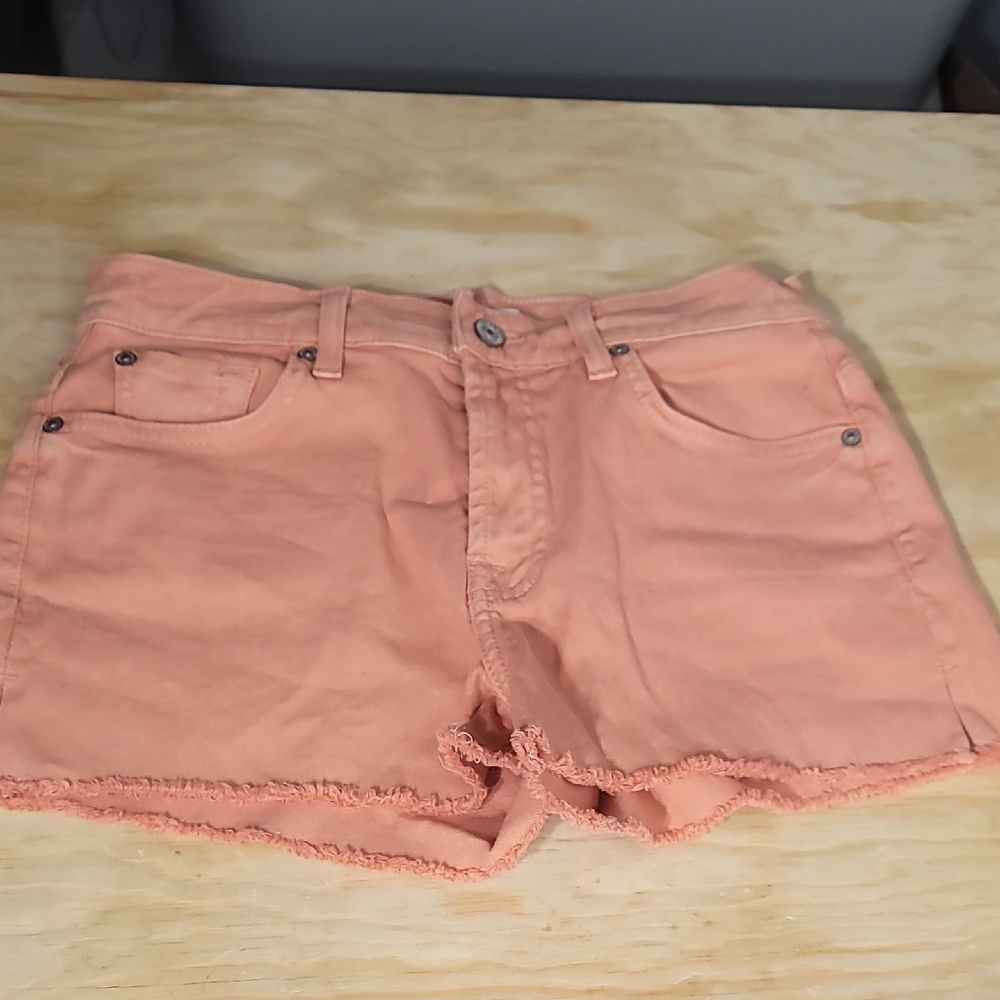 7 For ALL Mankind Women's Peach Denim Shorts